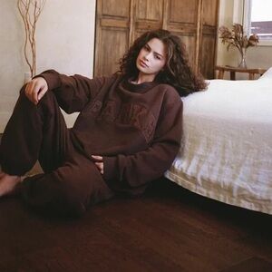 PARKE Brown Monochromatic Mockneck Sweater